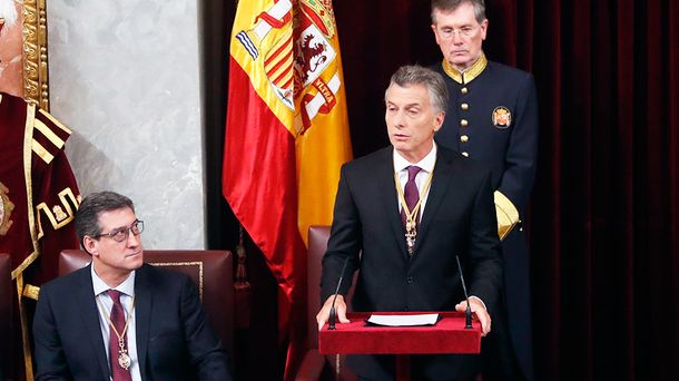 Mauricio Macri en el Parlamento español