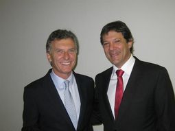 Mauricio Macri y Fernando Haddad. Foto: Gobierno de la Ciudad de Buenos Aires.&nbsp;