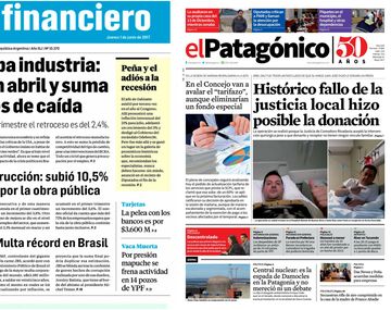 Tapas de diarios del jueves 1 de junio de 2017