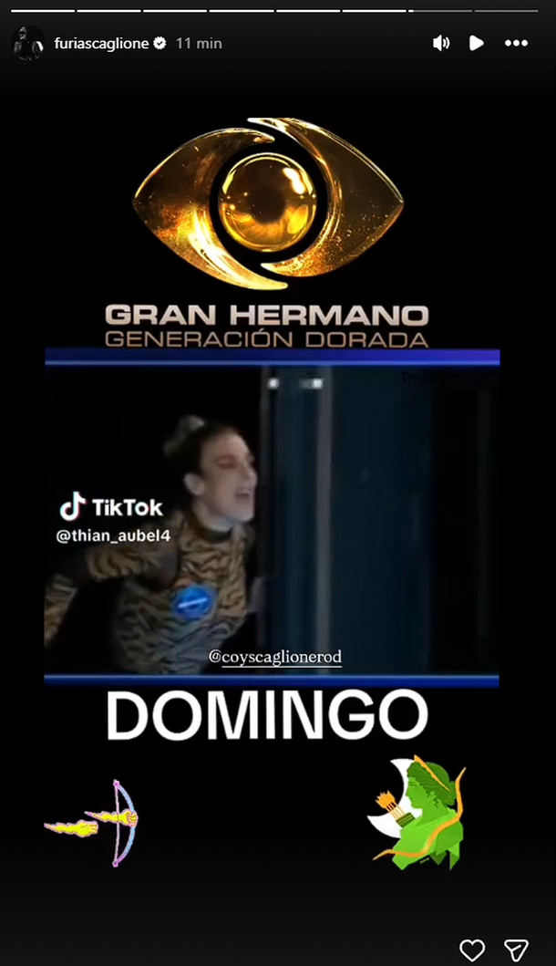 Captura de la publicaci&oacute;n de Furia sobre la gala de este domingo en Gran Hermano Generaci&oacute;n Dorada.