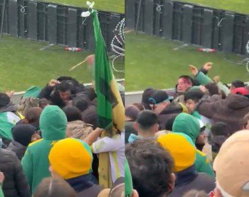 Batalla campal en la tribuna de Aldosivi: un grupo de hinchas se peleó a piñas y cuchillazos