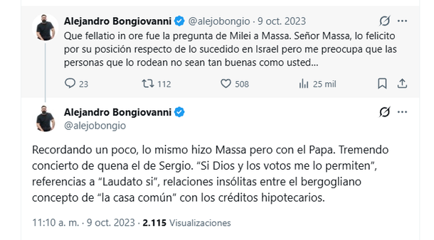 El posteo del libertario contra el Papa Francisco El posteo del libertario contra el Papa Francisco