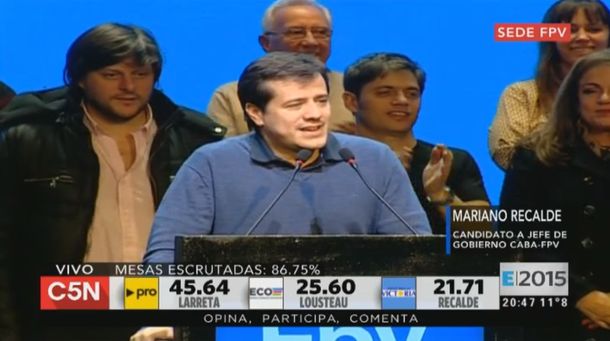 Recalde: Voy a llamar a Rodríguez Larreta y a Lousteau para felicitarlos