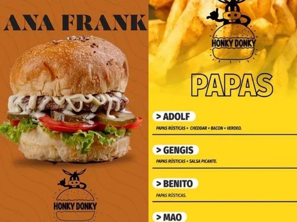 Repudio total: un local de Santa Fe vendía hamburguesas Ana Frank y papas fritas Adolf