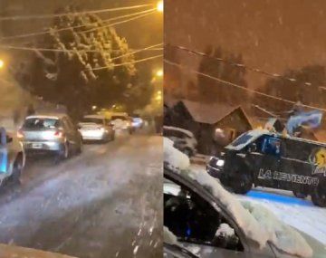 Cristina compartió un video de los festejos en El Calafate en medio de la nieve
