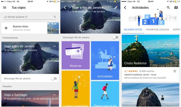 Google Trips en español