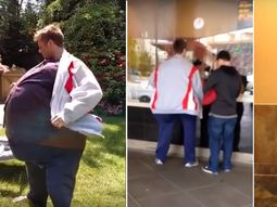 Dos chicos se disfrazaron de hombre gordo para pagar la mitad en el cine