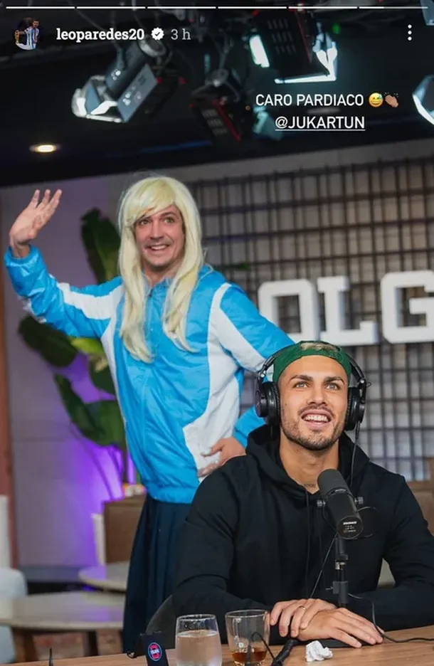 Caro Pardíaco conoció a Leandro Paredes y protagonizó un desopilante momento