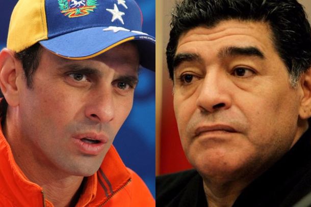 Capriles les contestó a Maradona