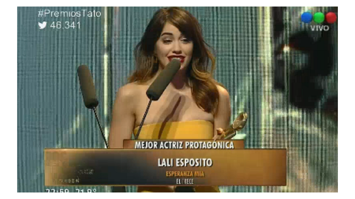 Premios Tato: Lali Espósito ganó como Mejor Actriz y le ...