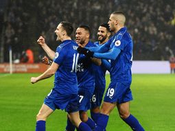 El festejo del Leicester El festejo del Leicester