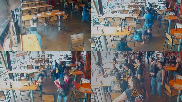 Difundieron un video del tiroteo mortal entre la Policía y motoqueros en Texas