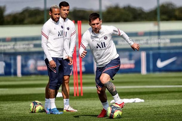 Messi entrenó este sábado junto a Mbappé en la previa a su posible debut en el PSG