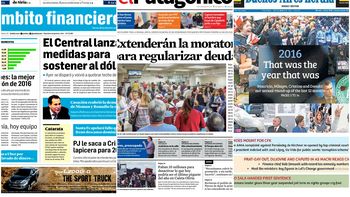 Tapas de diarios del viernes 30 de diciembre de 2016 Tapas de diarios del viernes 30 de diciembre de 2016