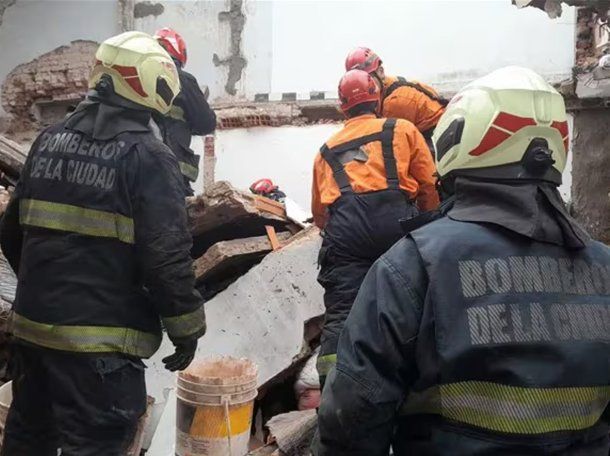 Derrumbe en una obra en Belgrano: cuatro trabajadores resultaron heridos