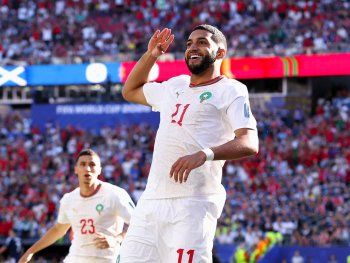 Saibari de Marruecos convirtió el primer gol ante Escocia.