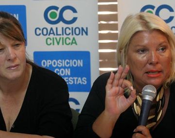 Otros tiempos: Stolbizer y Carrió, juntas.