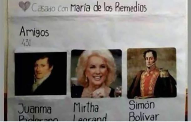 Mirtha Legrand amiga en Facebook de José de San Martín, el viral de las redes