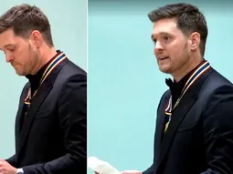 Michael Bublé en su primera aparición pública tras casi 9 meses