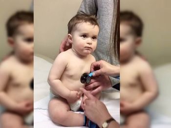 Lo llevaron al pediatra  y tuvo la reacción más tierna 