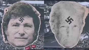 banda proyecto una imagen de milei con una esvastica durante el lollapalooza chile banda proyecto una imagen de milei con una esvastica durante el lollapalooza chile