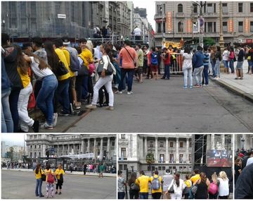 Tibia movilización y festejo pasado por agua