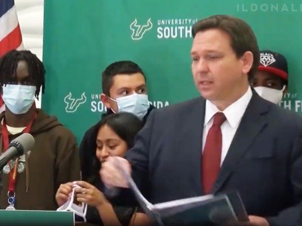 El gobernador de Florida contra los barbijos: Esto es ridículo