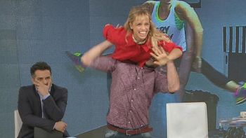 con un jugado truco, lucas bertero se preparo para el bailando con mariana fabbiani con un jugado truco, lucas bertero se preparo para el bailando con mariana fabbiani