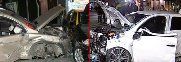 Un policía de la CIudad conducía alcoholizado y provocó un accidente mútiple