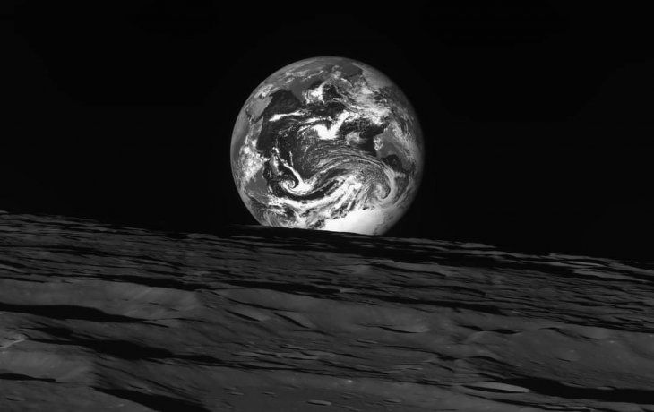 La primera sonda lunar de Corea del Sur emitió imágenes de la Luna y la Tierra