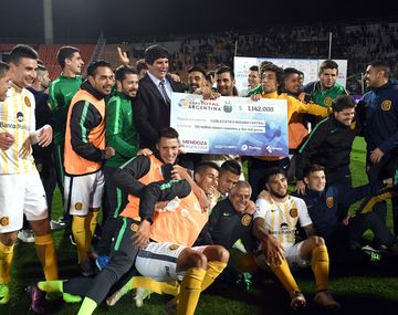 Festejo de Rosario Central ante Boca por la Copa Argentina