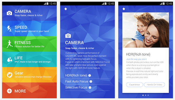 Samsung presenta una aplicación para dar a conocer las funciones del nuevo S5