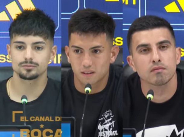 Boca presentó a Alan Velasco, Rodrigo Battaglia y Williams Alarcón como refuerzos