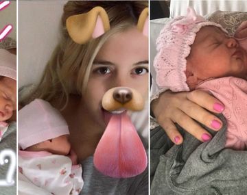 A puro Snapchat y selfies, Wanda Nara se divierte con Isabella, su quinta hija