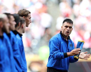 La reunión tras la tormenta: Lautaro Martínez y Calhanoglu