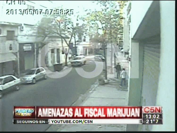 Amenazas al fiscal Marijuán: identifican el auto del sospechoso