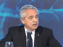 Alberto Fernandez, presidente argentino, durante la inauguración del gasoducto Nestro Kirchner. Alberto Fernandez, presidente argentino, durante la inauguración del gasoducto Nestro Kirchner.