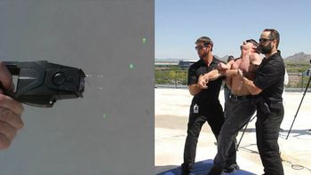 video: asi es la descarga de una pistola taser sobre el cuerpo humano video: asi es la descarga de una pistola taser sobre el cuerpo humano