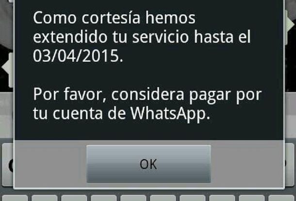 Otra vez, WhatsApp extiende gratis por un año su servicio