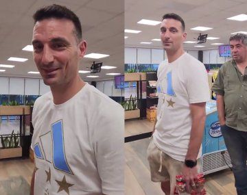 El insólito encuentro de una fan con Scaloni en una estación de servicio