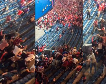 Batalla campal entre hinchas de San Lorenzo y Cerro Porteño en Paraguay