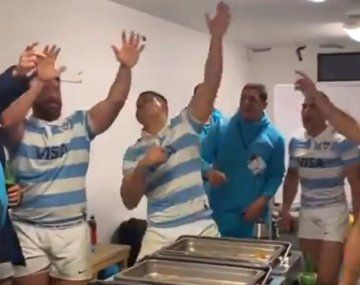 Así fue el festejo de Los Pumas tras el triunfo histórico ante los All Blacks en Nueva Zelanda