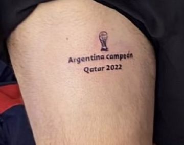 Argentina campeón Qatar 2022: el tatuaje que es viral