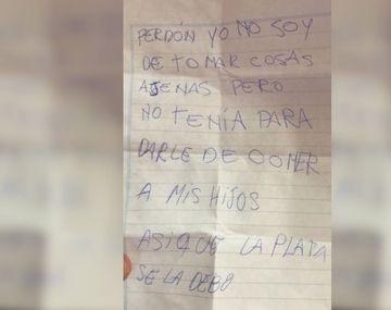 Un ladrón pidió disculpas por robar una billetera: No tenía para darle de comer a mis hijos