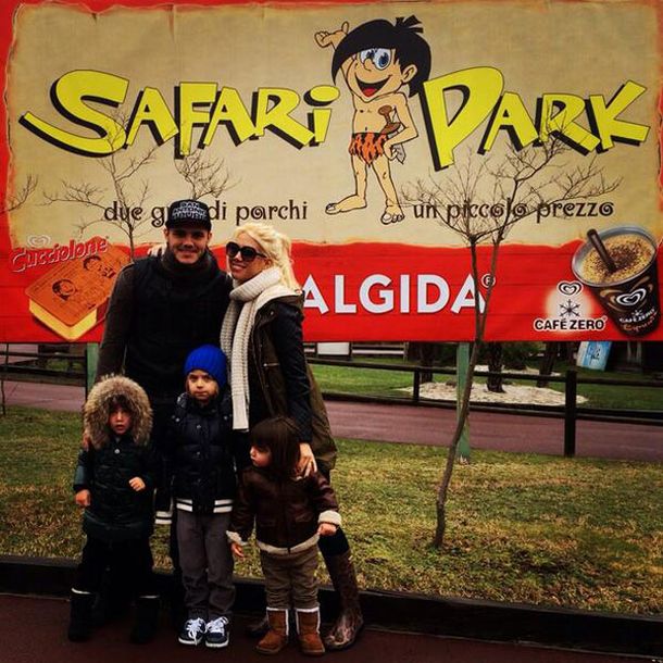 Wanda Nara, sus hijos y Mauro Icardi visitaron un parque de diversiones