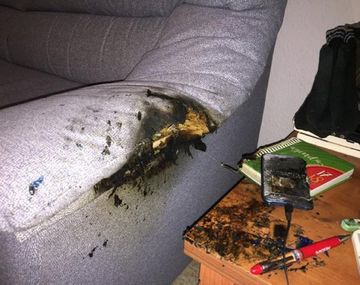 Un celular explotó mientras una familia entera dormía