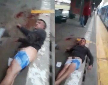 Salvaje agresión de barras de Racing a colombiano: lo acuchillan y lo dejan desnudo