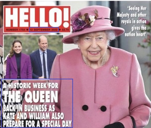 La Reina vuelve al trabajo: papelón mundial de revista Hello