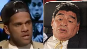 Dani Alves le pegó a Maradona Dani Alves le pegó a Maradona