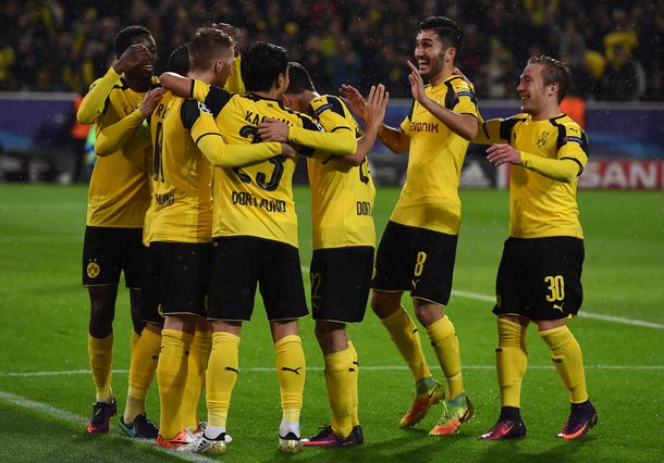 El festejo de los jugadores del Borussia Dortmund